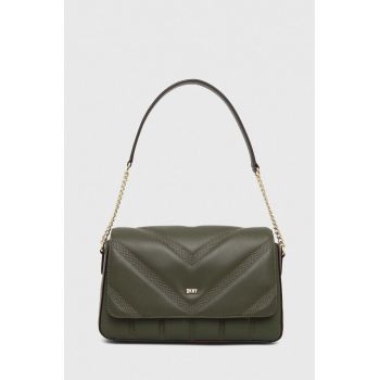 Dkny poseta de piele culoarea verde