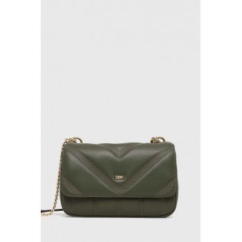 Dkny poseta de piele culoarea verde