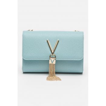 Geanta mica crossbody de piele ecologica cu aspect saffiano Divia