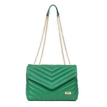 Geanta Piele, Model Pretta- 7720 Verde Deschis