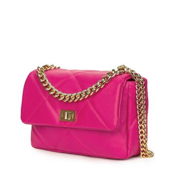 Poseta din piele matlasata Greta fuchsia Poseta din piele matlasata Greta fuchsia