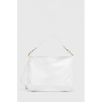 Answear Lab poseta de piele culoarea alb Answear Lab poseta de piele culoarea alb