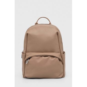 Answear Lab rucsac femei, culoarea bej, mare, neted