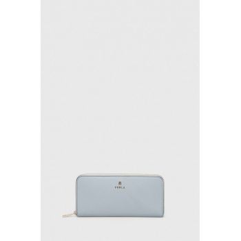 Furla portofel de piele Cameali femei, culoarea gri