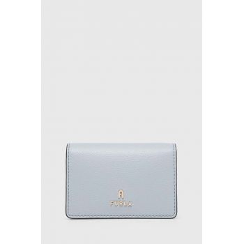 Furla portofel de piele Camelia femei, culoarea gri