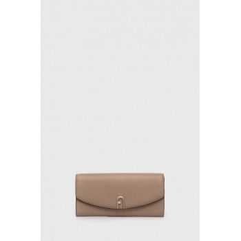 Furla portofel de piele femei, culoarea bej