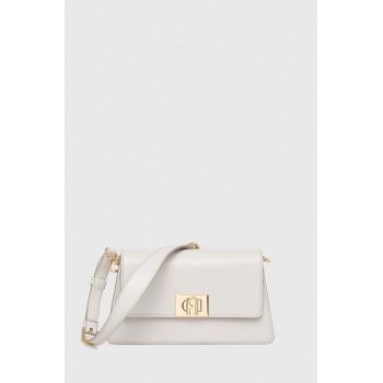 Furla poseta de piele culoarea alb