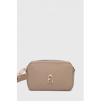 Furla poseta de piele culoarea bej