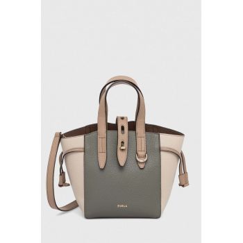 Furla poseta de piele culoarea verde