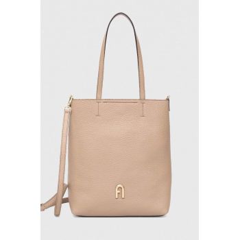 Furla poseta de piele Primula culoarea bej