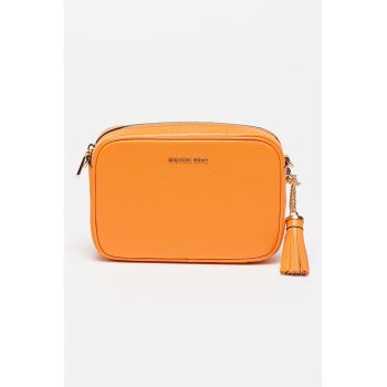 Geanta crossbody de piele cu canaf Jet Set