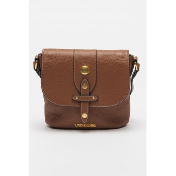 Geanta crossbody de piele cu logo