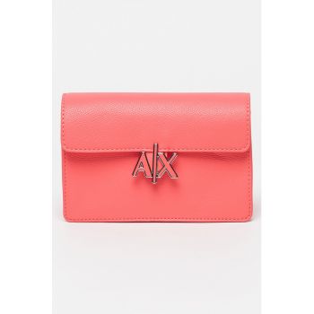 Geanta crossbody de piele ecologica cu logo