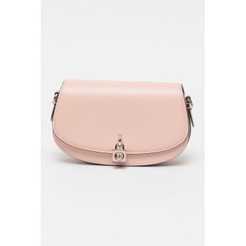Geanta crossbody din piele cu bareta din material textil Mila
