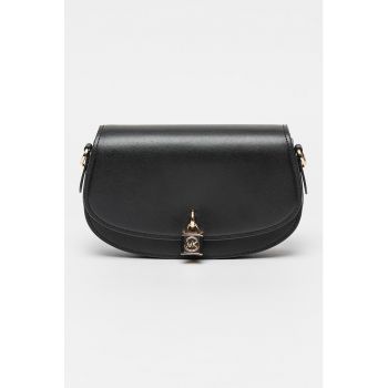 Geanta crossbody din piele cu bareta din material textil Mila