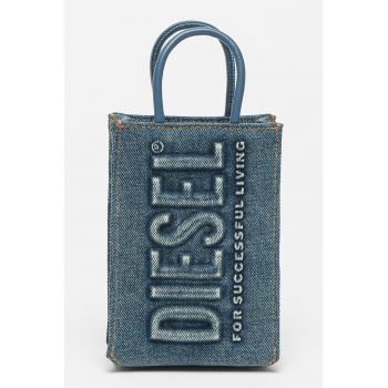 Geanta shopper mica unisex cu logo in relief