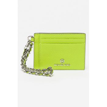 Portcart de piele cu lant