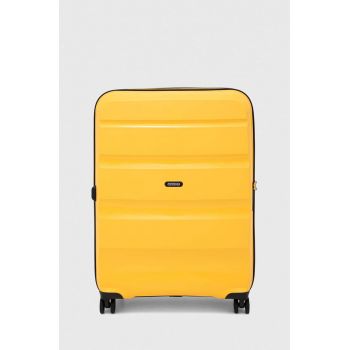 American Tourister valiza culoarea galben ieftina