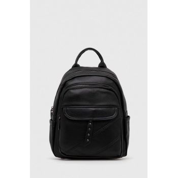 Answear Lab rucsac femei, culoarea negru, mic, neted