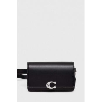 Coach borseta de piele Bandit Belt Bag culoarea negru