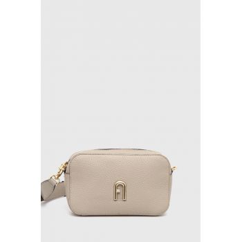 Furla poseta de piele culoarea gri