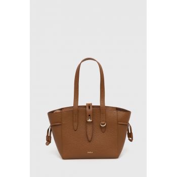 Furla poseta de piele culoarea maro