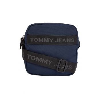 Geanta crossbody din panza cu imprimeu logo