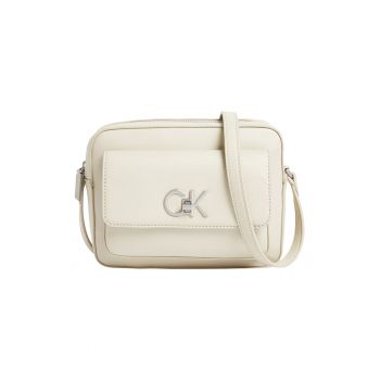 Geanta crossbody de piele ecologica cu buzunar frontal cu clapa