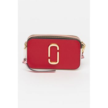 Geanta crossbody de piele saffiano The Snapshot