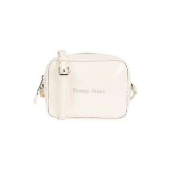 Geanta crossbody dreptunghiulara cu aplicatie logo