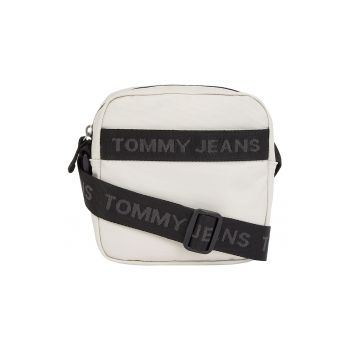 Geanta crossbody din panza cu imprimeu logo