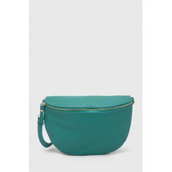 Answear Lab borseta de piele culoarea turcoaz