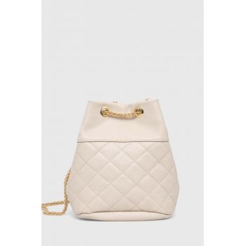 Answear Lab geanta de piele culoarea bej