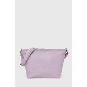 Answear Lab poseta de piele culoarea violet