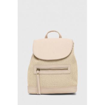 Answear Lab rucsac femei, culoarea bej, mic, neted
