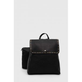 Answear Lab rucsac femei, culoarea negru, mic, cu imprimeu