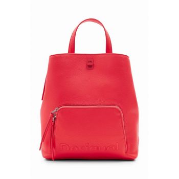 Desigual rucsac femei, culoarea rosu, mic, neted