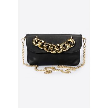 Geanta crossbody cu detaliu de lant