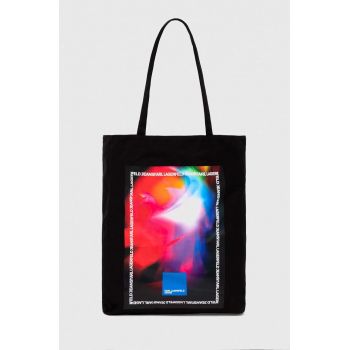 Karl Lagerfeld Jeans geanta de bumbac culoarea negru