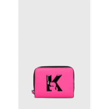 Karl Lagerfeld Jeans portofel femei, culoarea roz