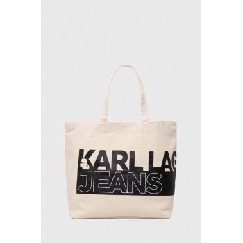 Karl Lagerfeld Jeans poseta culoarea bej