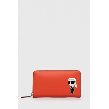 Karl Lagerfeld portofel de piele femei, culoarea negru