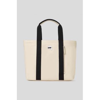 Karl Lagerfeld poseta culoarea bej