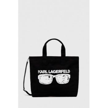 Karl Lagerfeld poseta culoarea negru