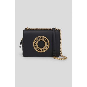 Karl Lagerfeld poseta de piele culoarea negru