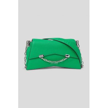 Karl Lagerfeld poseta de piele culoarea verde