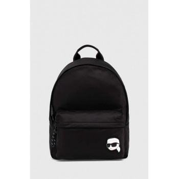 Karl Lagerfeld rucsac barbati, culoarea negru, mare, cu imprimeu