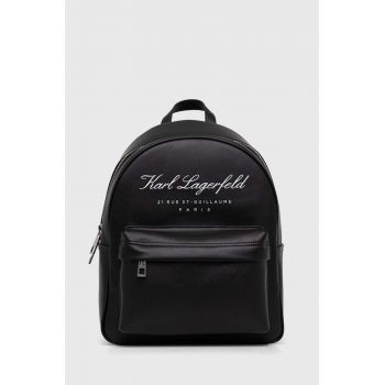 Karl Lagerfeld rucsac femei, culoarea negru, mare, cu imprimeu