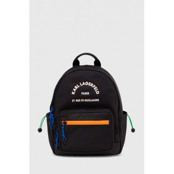 Karl Lagerfeld rucsac femei, culoarea negru, mare, cu imprimeu