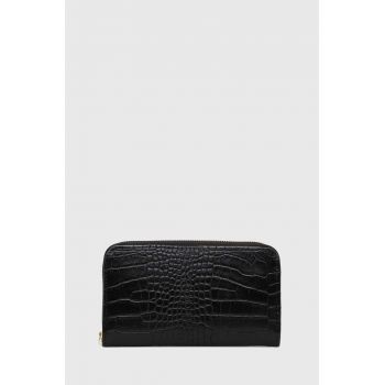 Answear Lab portofel de piele femei, culoarea negru